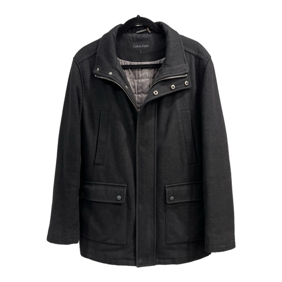 CALVIN KLEIN
Men's Wool Blend Car Coat size S Black - Picture 8 of 15